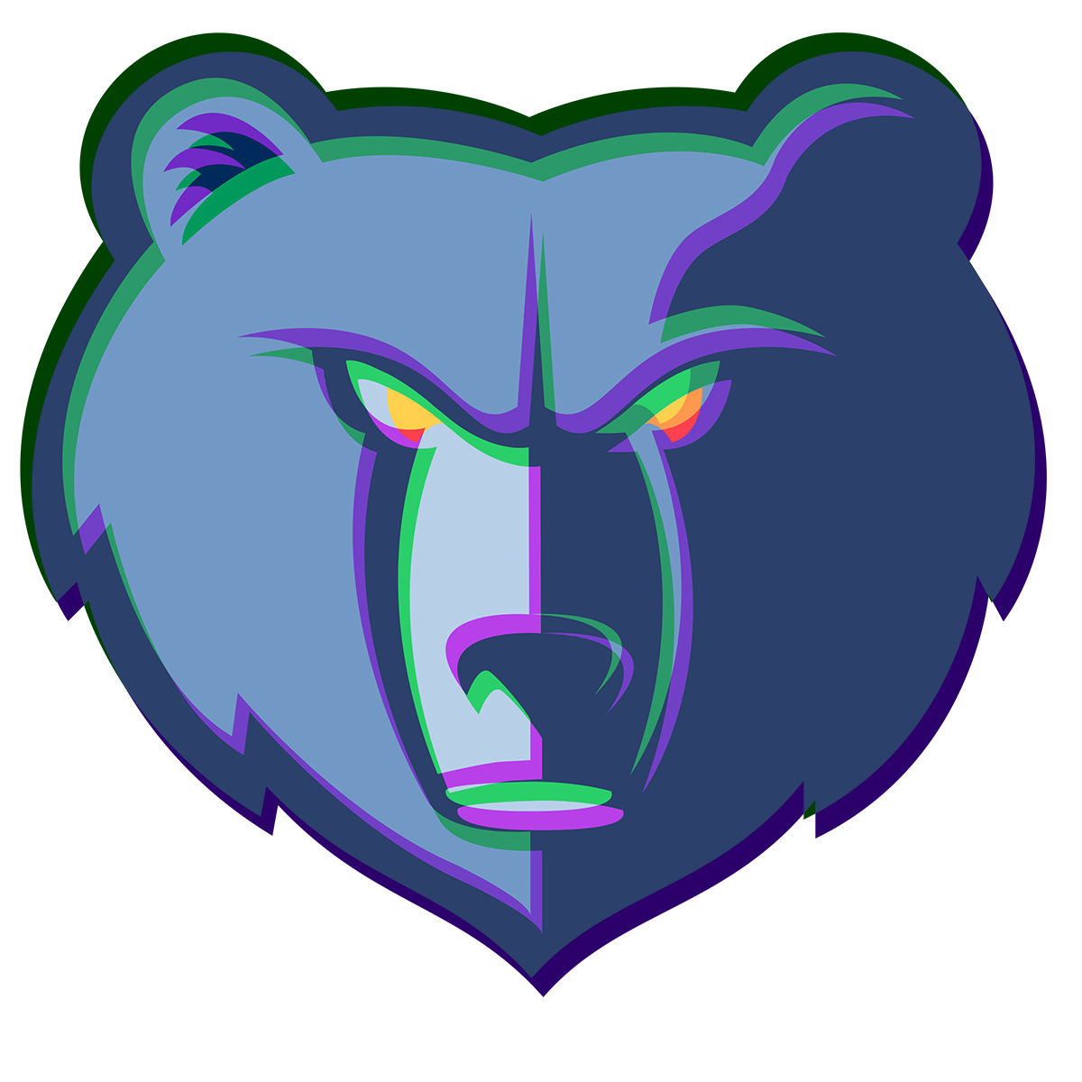 Phantom Memphis Grizzlies logo iron on paper